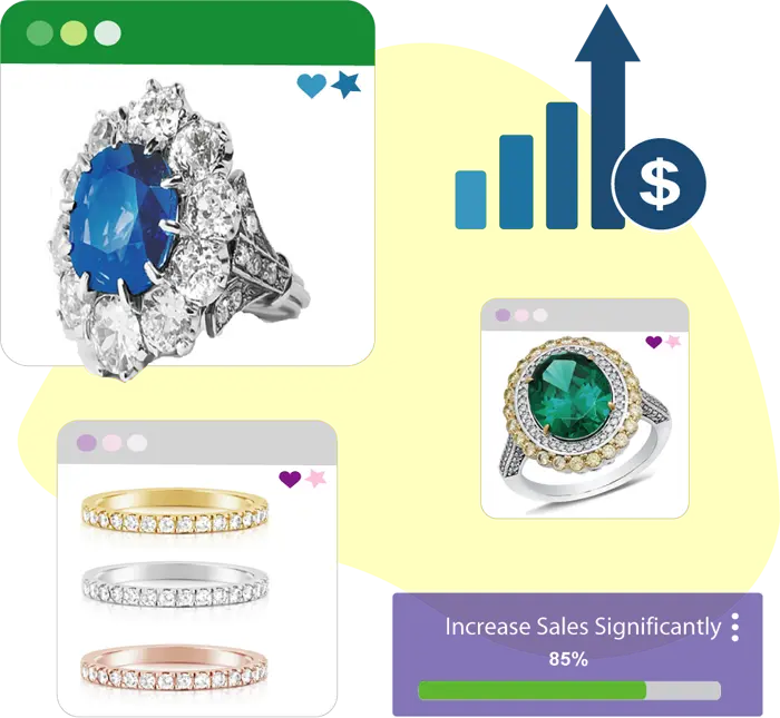 ClippAsia There are Sample photo in this banner comparing other company Jewelry Retouching Service banner 