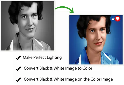 ClippAsia There are Sample photo in this banner simple Convert Black & White Image Service banner 